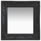 Oglinda Perete Baroc Negru 40x40 cm vidaXL Patrata Decorativa