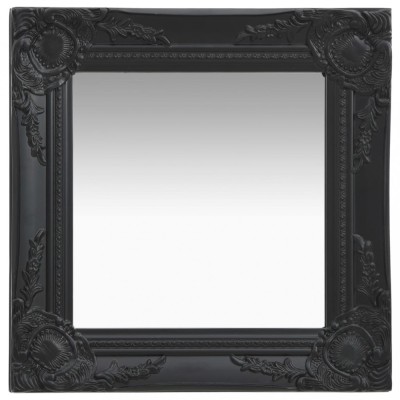 vidaXL Oglindă de perete &amp;icirc;n stil baroc, negru, 40 x 40 cm foto