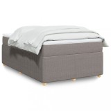 Cumpara ieftin Gossi pat box spring cu saltea, taupe, 120x190 cm material textil