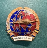 Insigna aviatie comerciala Romania comunista 9000000km de zbor