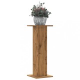 Suporturi de plante, 2 buc., stejar artizanal, 30x30x80cm, lemn