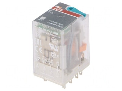 Releu Electromagnetic 3PDT 12VDC 10A foto