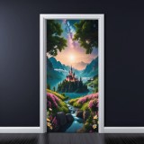 Folie imprimata color pentru decor Usa, dimensiune 200 x 90cm, model: AVX-DR15, AVEX