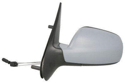 Oglinda usa exterioara Citroen Xsara (N0/N1/N2), 09.2002-02.2005, partea Stanga, ajustarea prin cablu; carcasa grunduita; sticla asferica; geam croma foto