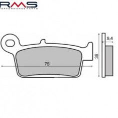 Set placute frana - Gas Gas EC - MC SM 125-450cc - Honda CRM - CRE - XLR 50-650cc - Kymco Heroism - Yamaha YZ - WR 125-426cc (RMS)