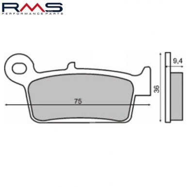 Set placute frana - Gas Gas EC - MC SM 125-450cc - Honda CRM - CRE - XLR 50-650cc - Kymco Heroism - Yamaha YZ - WR 125-426cc (RMS) foto