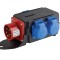 Adaptor trifazic industrial MIXO IP44 intrare 5 poli 16A iesire 3 schuko 230V