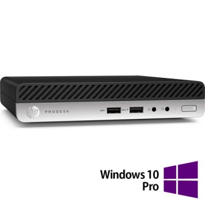 Calculator Refurbished HP ProDesk 400 G4 Mini PC, Intel Core i3-8100T 3.40GHz, 8GB DDR4, 256GB SSD + Windows 10 Pro foto
