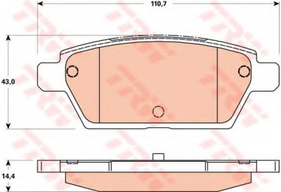 Set placute frana,frana disc MAZDA 6 Station Wagon (GY) (2002 - 2007) TRW GDB3517 foto