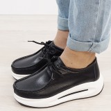 Cumpara ieftin Mocasini negri din piele naturala WKS02 M7