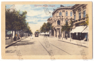 221 - BRAILA, Tramway, Romania - old postcard - used - 1912 foto