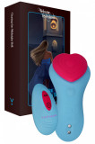 Vibrator Wearable HeartGem, 9 Moduri Vibratii, Remote Control, Silicon, USB, Albastru