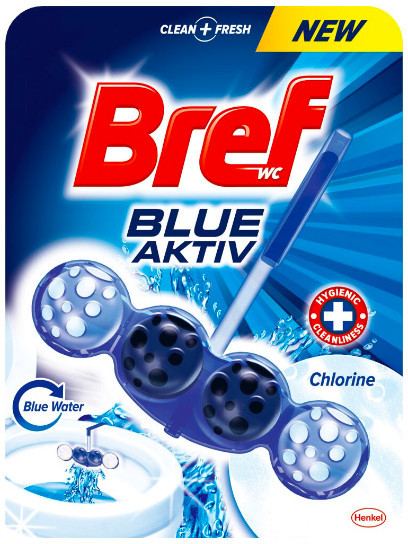 Odorizant Toaleta, Bref, Blue Aktiv, Chlorine, 1 x 50g