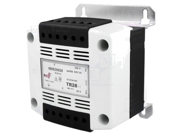 Transformator alimentare 630VA 230V-24V pentru șină DIN DF ELECTRIC