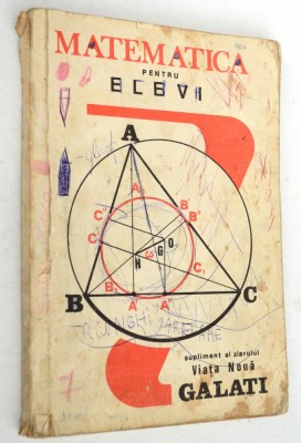 Matematica pentru elevi - supliment Viata Noua Galati - 1987 foto