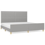 Cumpara ieftin Cadru de pat fara saltea, gri deschis, 200x200 cm, textil