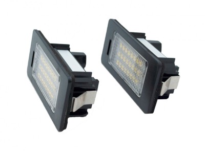 Set 2 Lampi LED placute numar BMW Seria 5 E39, E60, E61, F07 GT 2009~, F10, F11, F18 2010~ foto
