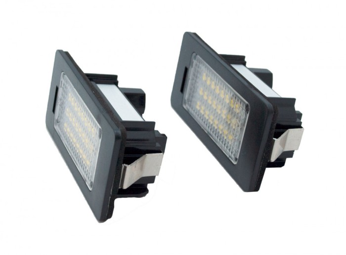 Set 2 Lampi LED placute numar BMW Seria 5 E39, E60, E61, F07 GT 2009~, F10, F11, F18 2010~
