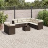 Gossi set canapele de gradina cu perne, 10 piese, maro, poliratan