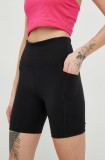 Cumpara ieftin Dkny pantaloni scurti femei, culoarea negru, neted, high waist