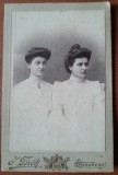 Fotografie tip CDV, dou femei, inceput de secol XX