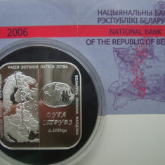 SV * Belarus 20 RUBLE 2006 ARGINT .925 PROOF * ARCUL GEODEDIC