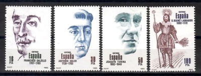Spania 1983 - Personalități, MNH foto