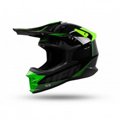 MBS Casca motocross/enduro Ufo Intrepid, gri/negru/verde neon, marimea XL, Cod Produs: HE156XL