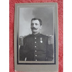 Fotografie tip CDV, ofiter inceput de secol XX