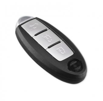 Smart key Nissan Patrol Pathfinder Qashqai 3 butoane, dupa 2009, suport pentru baterie stanga foto