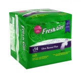Absorbante Fresh Girl Ultra Normal Plus, Set 14 Bucăți, Lungime 245 mm, Absorbție Rapidă cu S.A.P., Oem
