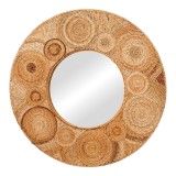 Cumpara ieftin Oglinda de perete (lemn de bananier) Klare Boho Pako World Natural 80x80x5 cm