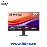 Monitor VA LED LG 27" 27U421A-B, Full HD 1920 x 1080, HDMI, Ecran curbat, 100 Hz, 5 ms Negru