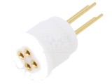 Soclu Tranzistoare TO18 THT Aurit PTFE 4 PIN