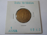 India Britanică 1 Anna 1942, Asia, Cupru (arama)