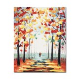 Tablou indragostiti pictat manual dormitor, living, Impreuna pentru totdeauna, 50x40cm ulei in cutit efect 3D