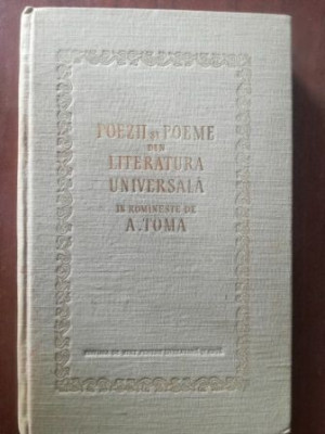 Poezii si poeme din literatura universala in romaneste- A. Toma foto