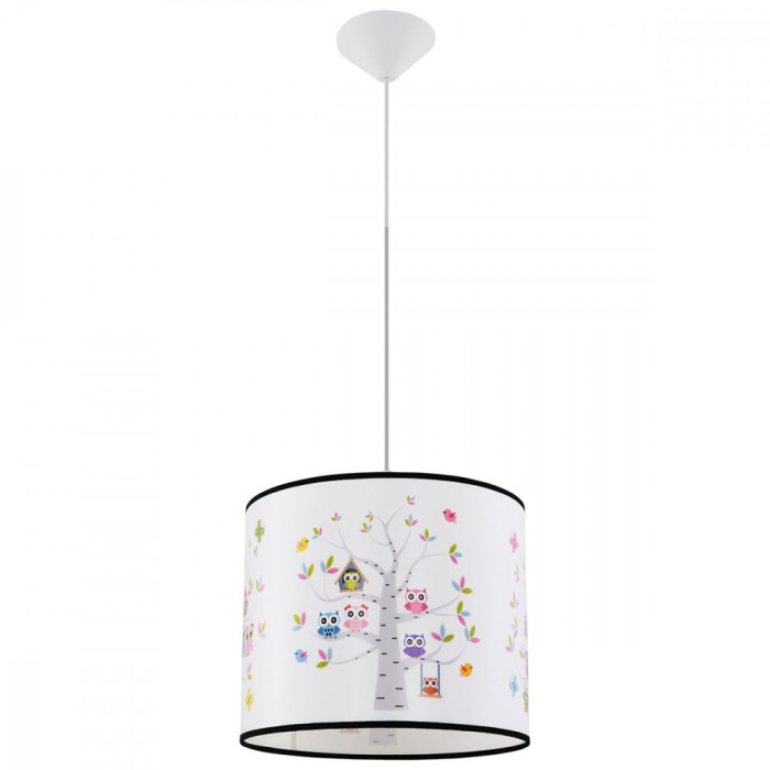 Lampă Suspendată Sowy Multicoloră Din Pvc, 1 Bec Oval Modern De Interior.
