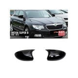 Capace Oglinzi Batman Skoda Superb 2 2008-2015 Negru Lucios ALM
