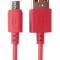 Cablu date si incarcare Promate MicroCord-2 USB A la microUSB rosu, 2 m lungime