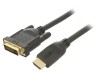 Cablu DVI-D la HDMI 3m Negru