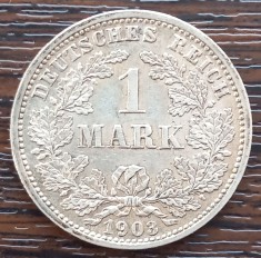 (A326) MONEDA DIN ARGINT GERMANIA - 1 MARK 1903, LIT. D, STARE BUNA