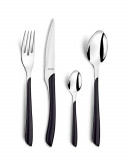 Set tacamuri pentru 4 persoane, 16 piese, Amefa, Eclat Black, inox