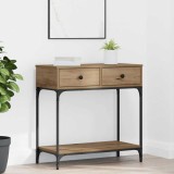 Masă Consolă Stejar Artisan 75x34.5x75 cm Lemn Prelucrat