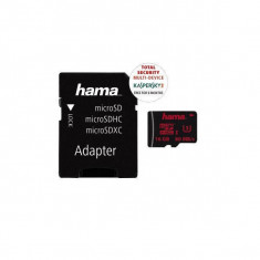 Card Hama microSDHC 16GB 80 Mbs UHS-I U3 cu adaptor SD foto