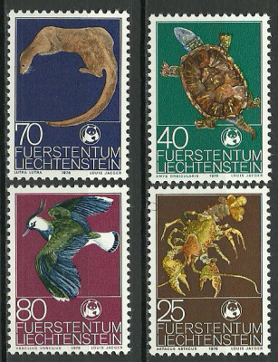 Liechtenstein 1976 - Fauna, animale, serie neuzata foto