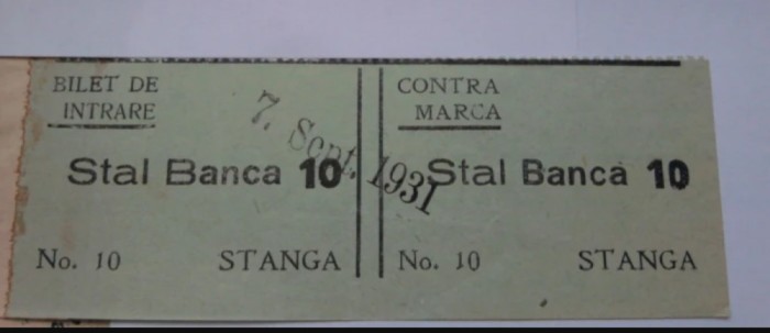Bilet Teatrul Național din Iași anul 1931