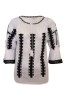 Bluza tip ie dama RBAN, marime M, alb/negru