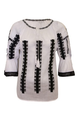 Bluza tip ie dama RBAN, marime S, alb/negru foto