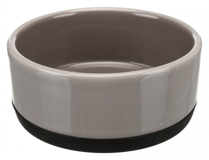 Castron Ceramic, Pentru Caini, 0.4 l 12 cm, Gri, 24360